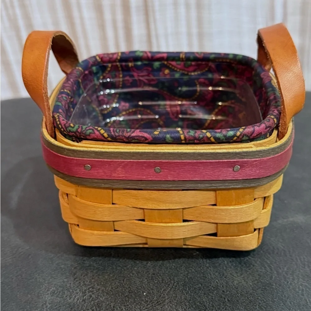 1999 Longaberger Father's Day Tee Basket w/Liner & Protector 5.25
